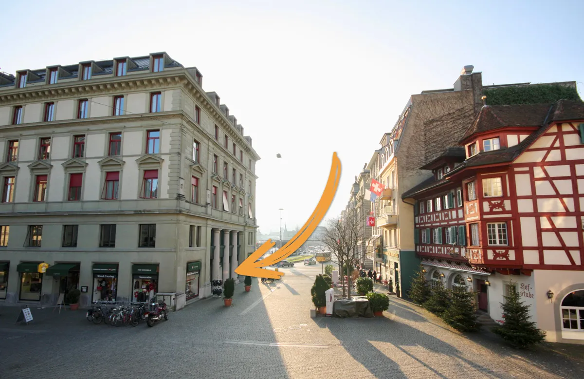 Hauseingang Genferhaus Zahnarzt