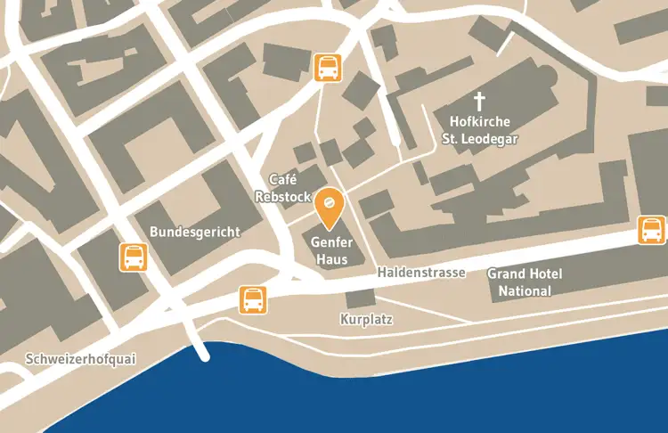 Luzernkarte mit Zahnarztpraxis